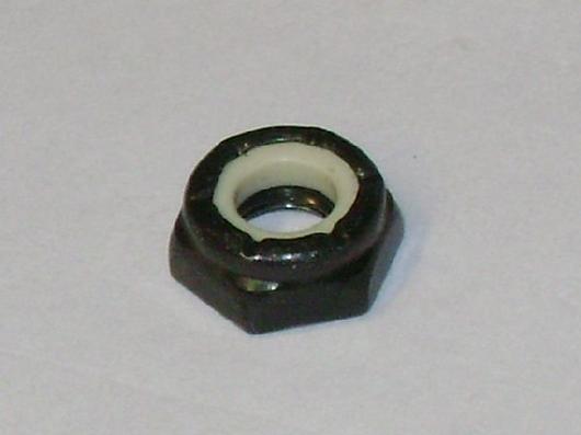 1/4-28 Thread Nylock Jamnut, Black Zinc
