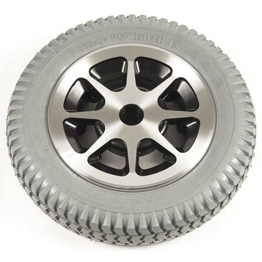 14 Gray Flat-Free Drive Wheel Assembly for Jazzy 1100, 1120, and 1122 Power Chairs