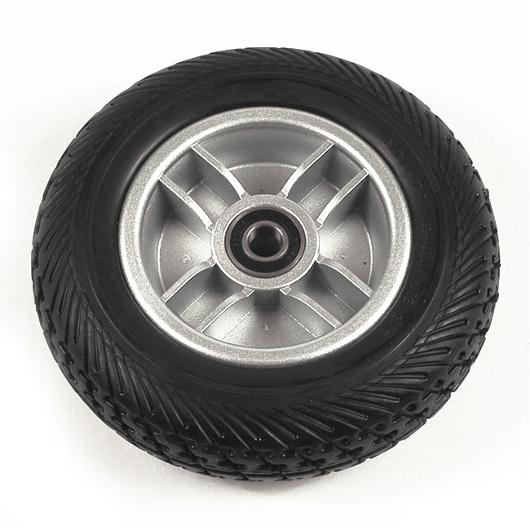 7 Black Flat-Free Front Wheel Assembly for Go Go Elite Traveller Scooters