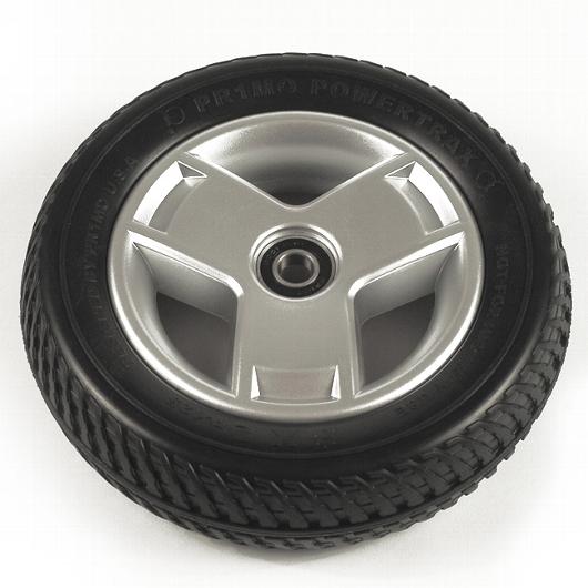 8 Black Foam-Filled Front Wheel Assembly for Go Go Elite Traveller Plus 4-Wheel Scooters