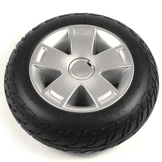 10.4 Black Flat-Free Front Wheel Assembly for Celebrity X 4-Wheel Scooters