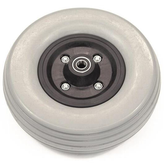 8 Gray Semi-Pneumatic Front Wheel Assembly for Invacare 400 Scooters