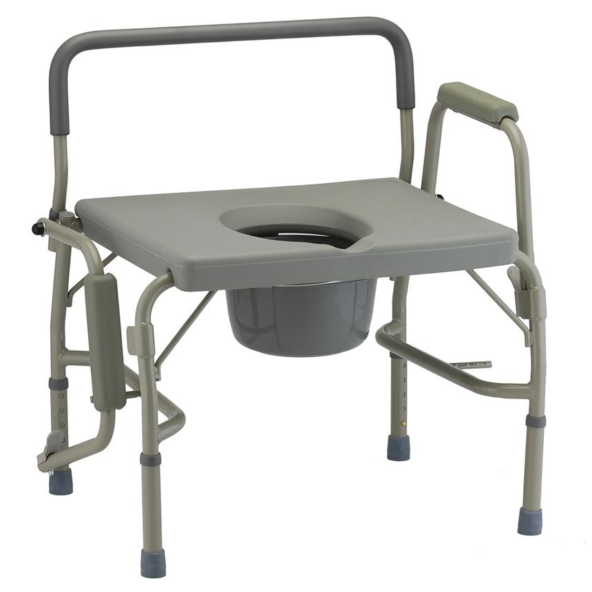 Heavy Duty Drop-Arm Commode