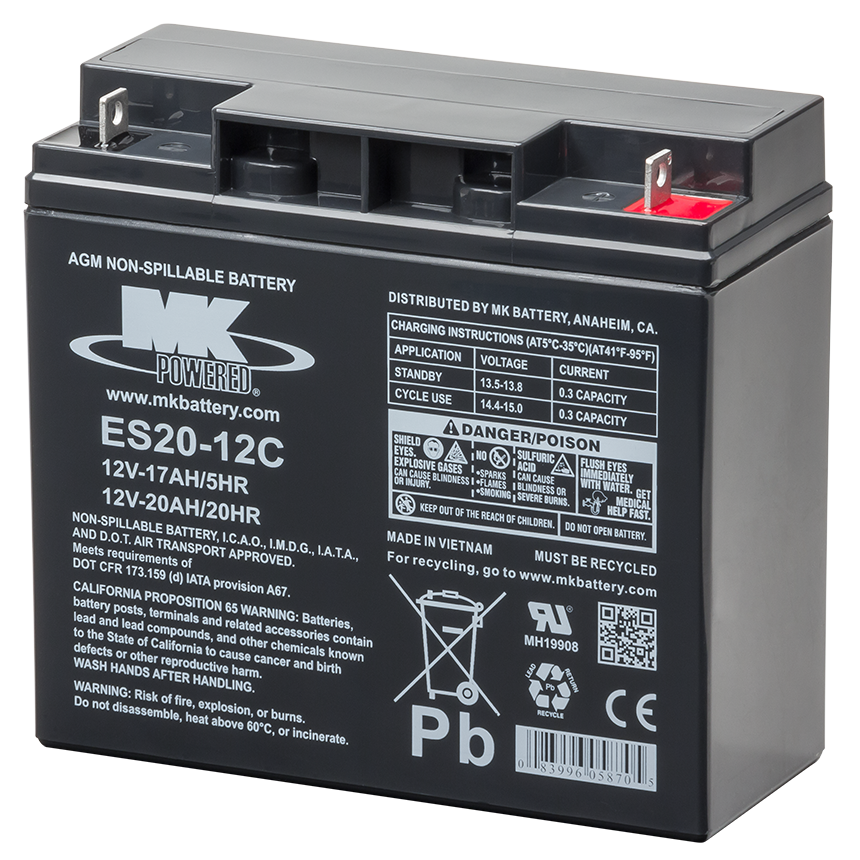 12V 20 AH Sealed Lead Acid (Pair)