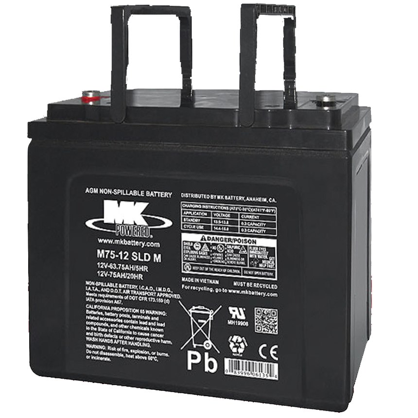 12V 75 AH Sealed Lead-Acid Battery (Each)