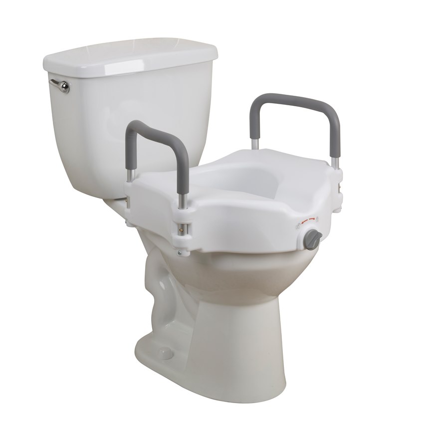 Raised Toilet Seat with Arms