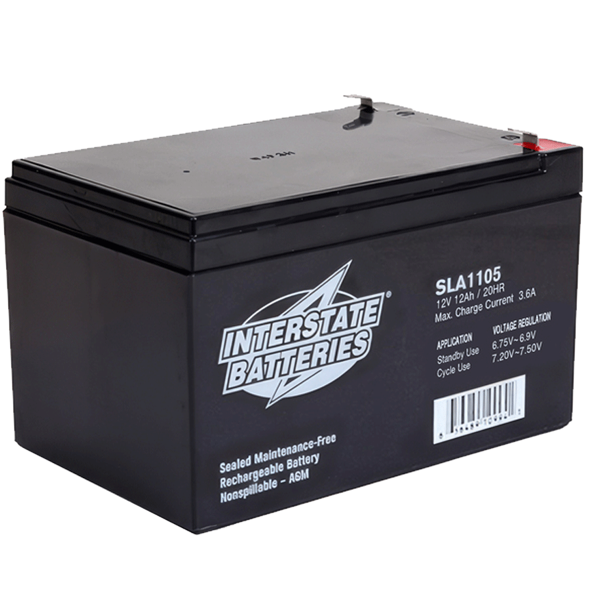 12V 12 AH Sealed Lead Acid 1/8 tabs (Pair)