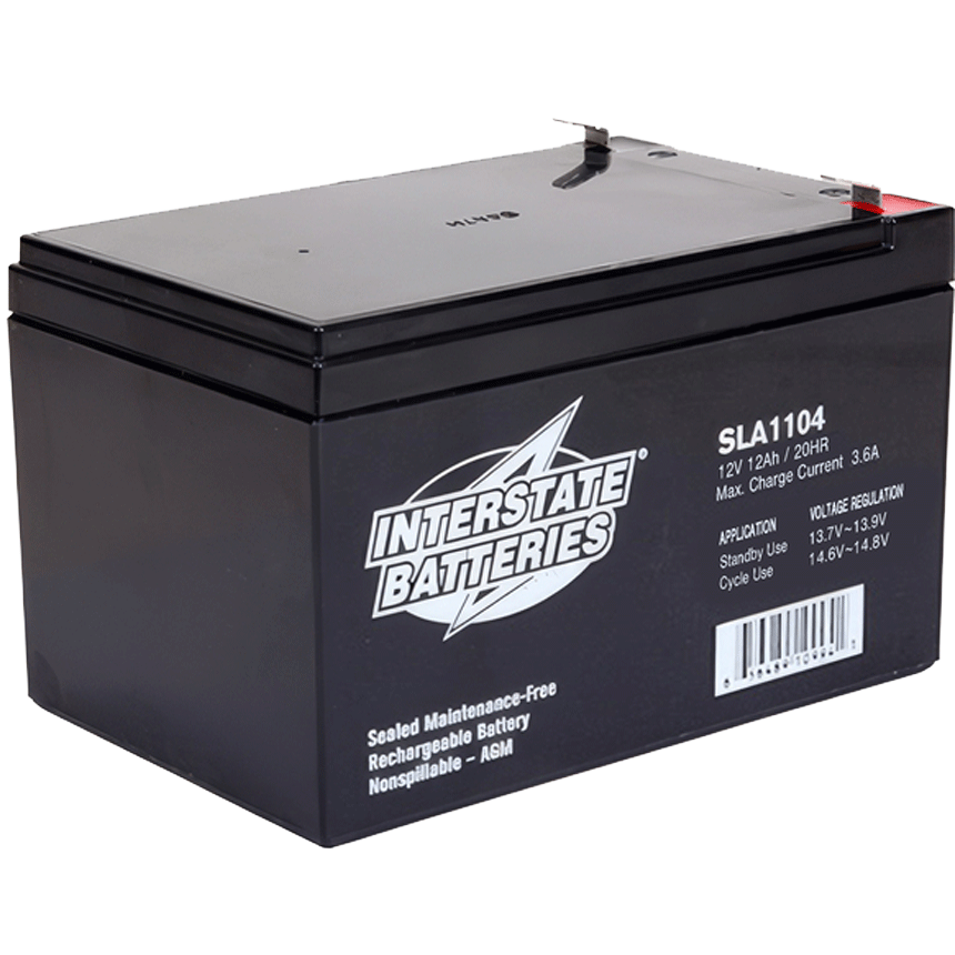 12V 12 AH Sealed Lead Acid with 1/4 Tabs (Pair)