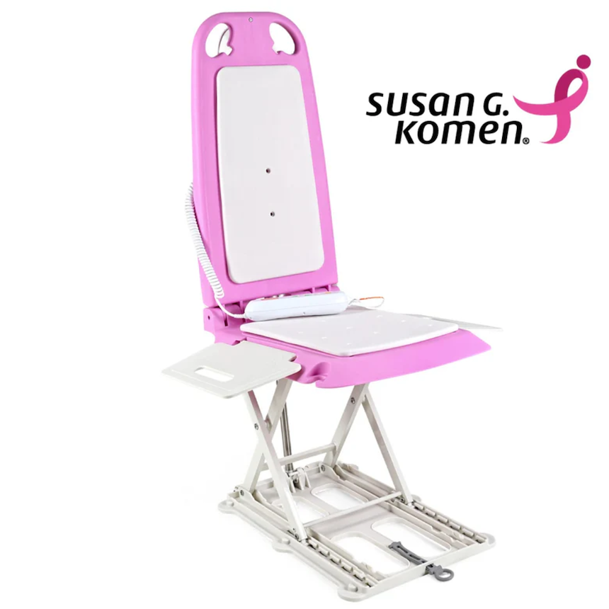 GoRise LT Portable Floor & Bath Lift - Pink Susan G. Komen