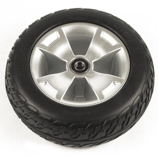 10.4 Black Foam-Filled Front Wheel Assembly for Victory 10 3-Wheel Scooters